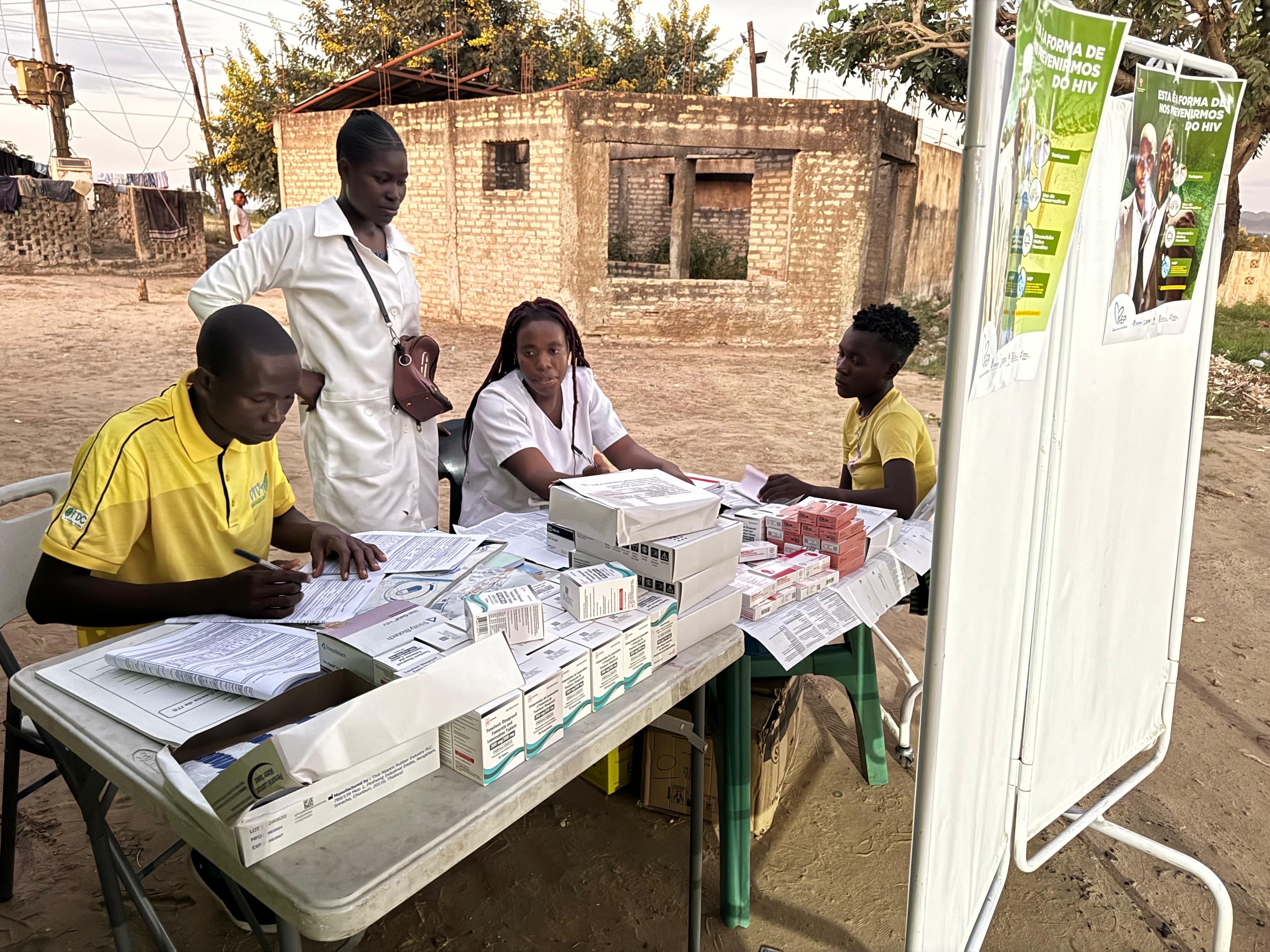 HIV testing at a mobile brigade