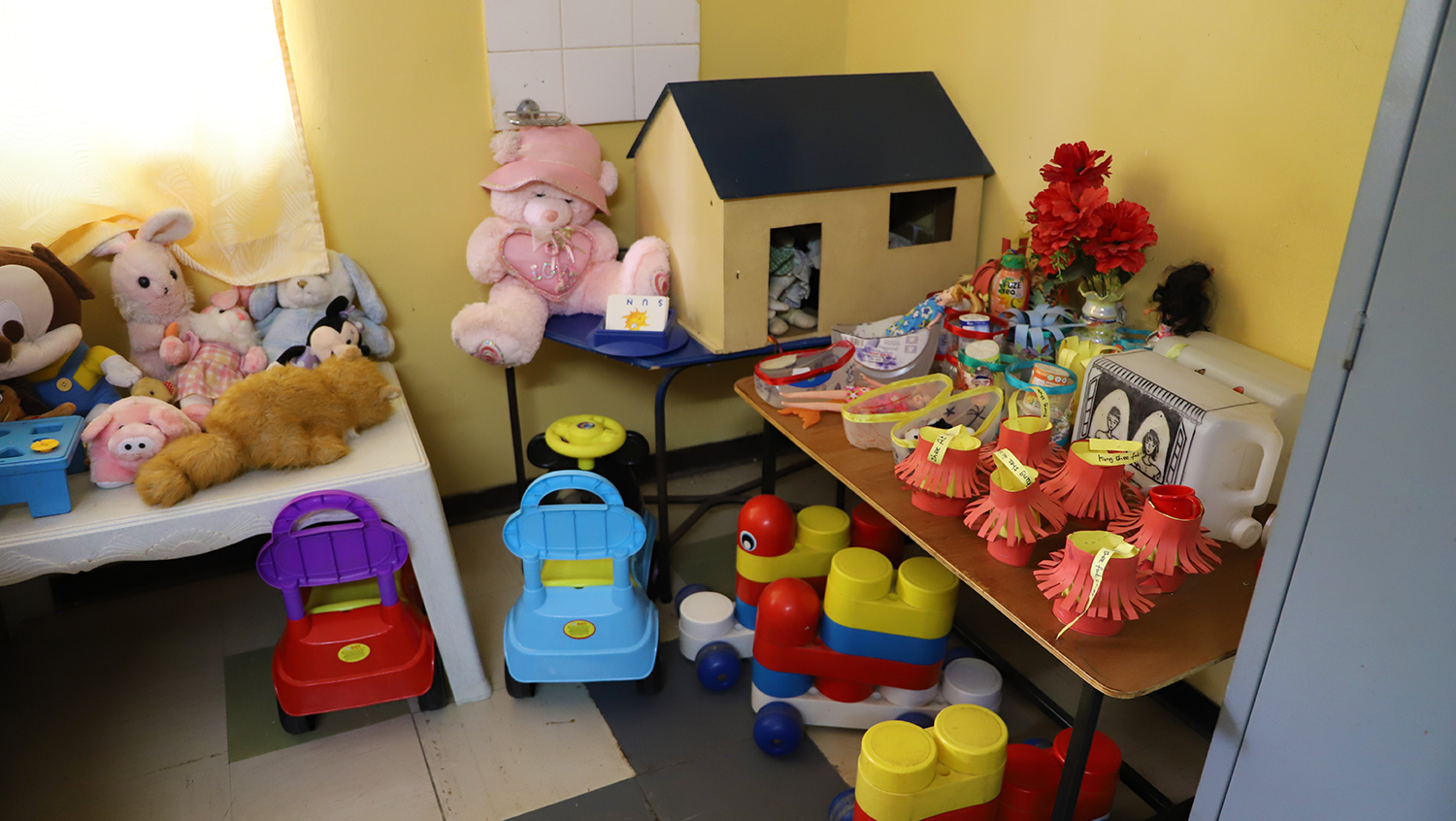 Inside the daycare center