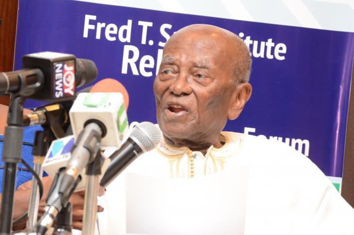 Prof. Sai at the Relauch of the Prof. Fred. T. Sai Institute