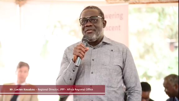 Lucien Kouakou, Regional Director, International Planned Parenthood Federation Africa Region (IPPFAR) joined over five thousand girls and boys from primary schools around Kibera to commemorate this day.