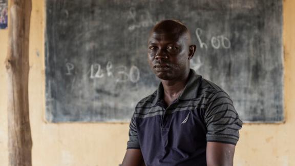 A man in a classroom 